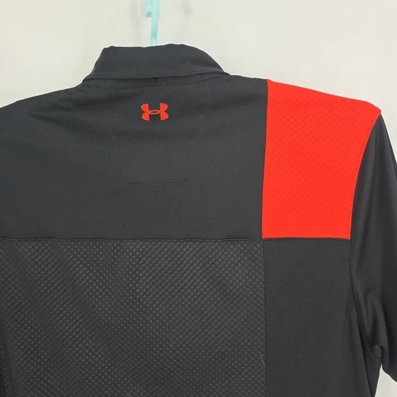 Under Armor Black and Orange Men's Heat Gear‎ Polyester Athletic Shirt Size 2XL - Picture 5 of 9